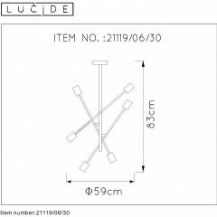 Люстра на штанге Lucide Lester 21119/06/30 | фото 7