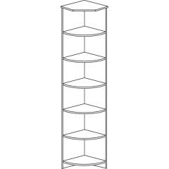 Шкаф угловой открытый №607 Инна Денвер темный | фото 2